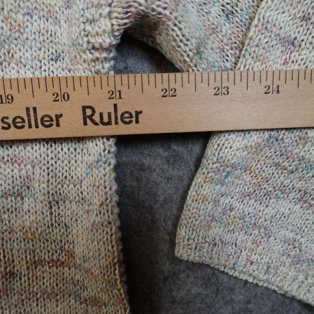 J. Jill Sweater Womens Medium Petite V Neck Knit Marled‎ Multicolor Long Sleeve